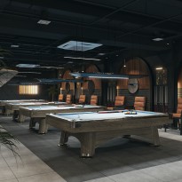 Thiết kế quán bida AM hiện đại kết hợp bar đẳng cấp